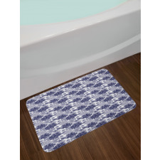 Flowers in Cold Tones Bath Mat