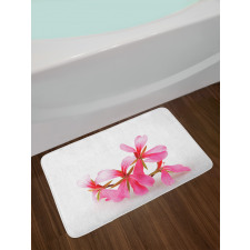 Summer Flower Blossoms Bath Mat