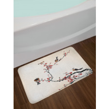 Oriental Illustration Bath Mat