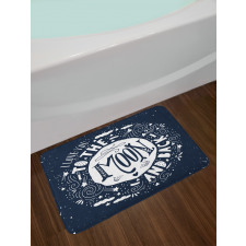 Celestial Bodies Clouds Art Bath Mat