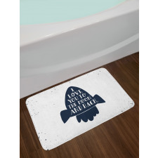 Grunge Style Space Travel Bath Mat