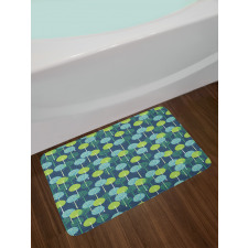 Abstract Round Motif Graphic Bath Mat