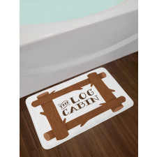 Wooden Square Frame Art Bath Mat