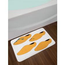 Traditional Wooden Shoes Art Bath Mat