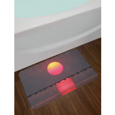 Simple Sunset Scenery Bath Mat