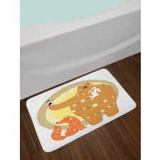 Friends Rabbit Bird Fox Bath Mat