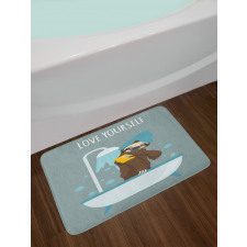 Bathing Lazy Animal Bath Mat