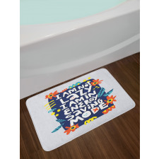 Flowers Leaves Energy Bath Mat