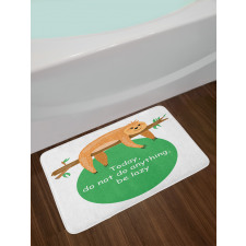 Be Lazy Motivational Bath Mat