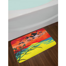 Birds in the Air Art Bath Mat