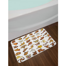 Dog Heads Puppy Canin Bath Mat