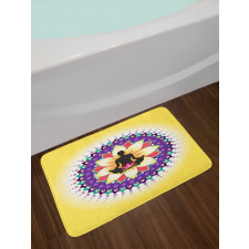 Round Circle Lotus Bath Mat