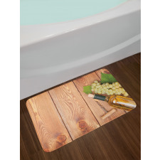 White Grapes Bottle Bath Mat