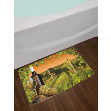 Bottle Grapes Sunset Bath Mat