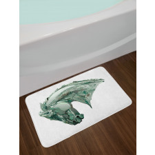 Green Stain Horse Head Bath Mat