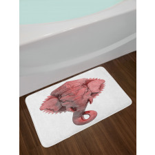 Asian Culture Symbol Bath Mat