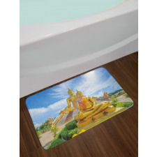 Mediate Statue Building Bath Mat