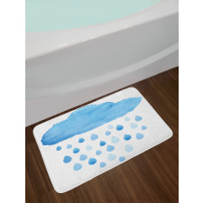 Rain Drops and Cloud Bath Mat