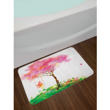 Spring Blossoming Tree Bath Mat