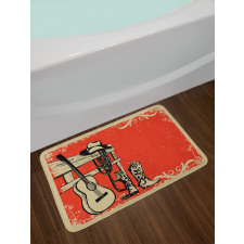 Country Music Wild West Bath Mat