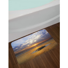 Sunbeams Cloudy Sky Sea Bath Mat