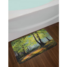 Fall Forest Landscape Bath Mat