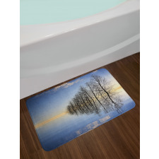 Frozen Lake in Nature Bath Mat