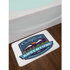 Signboard of Camping Art Bath Mat