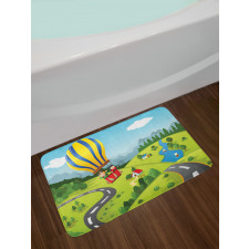 Cartoon Style Sky Bath Mat