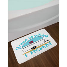 Van Adventure Wheel Motif Bath Mat