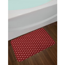 Hatched Hearts Love Bath Mat