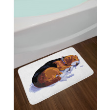 Sketch Drawing Doodle Style Bath Mat