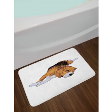 Before Falling Asleep Dog Bath Mat