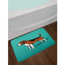 Halftone Dog Breed Graphic Bath Mat