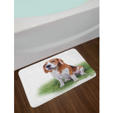 Focused in Mind Dog Sketch Bath Mat