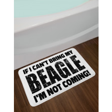 Grunge Style Lettering Art Bath Mat