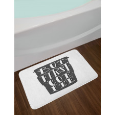 Funny Lettering Bath Mat