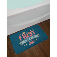 Grunge Lettering Bath Mat