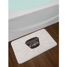 Retro Mug Design Bath Mat