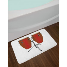 Pair of Cultural Conga Drums Bath Mat