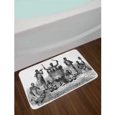 African Musicians Cultural Bath Mat