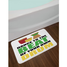 Dance to the Beat Lettering Bath Mat