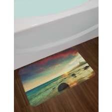 Dramatic Sunrise Tropical Bath Mat