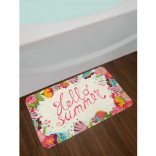 Hello Summer Garden Art Bath Mat