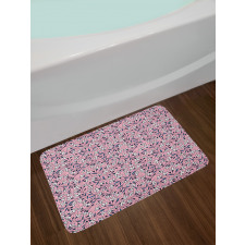 Delicate Floral Branches Bath Mat