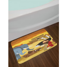 Animals on the Ark Bath Mat