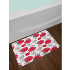 Japanese Art Circular Art Bath Mat