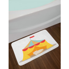 Furry Cat in a Circus Bath Mat