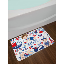 Sailor Babies Clothes Motif Bath Mat