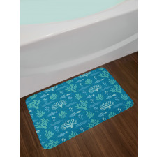 Algae Bubbles Waves Bath Mat